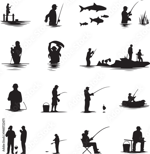 "Fish Hunting Silhouette | Fishing Scene Vector Art"

"Fishing Vector Design | Hunter and Fish Clipart"

"Fish Catching Scene | Outdoor Hunting Illustration"

"Fishing Rod Silhouette | Fisherman with 