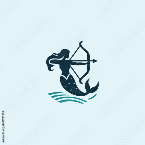 Mermaid archer logo