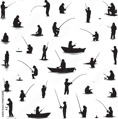 "Fish Hunting Silhouette | Fishing Scene Vector Art"

"Fishing Vector Design | Hunter and Fish Clipart"

"Fish Catching Scene | Outdoor Hunting Illustration"

"Fishing Rod Silhouette | Fisherman with 