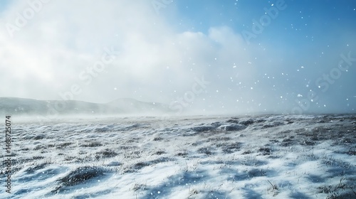 Wallpaper Mural Wide snowy expanse under a bright sky with a flurry of snow. Torontodigital.ca