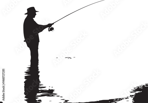 Fisherman Casting Line Silhouette

Fishing Boat on the Lake Vector Design

Underwater Fish Hunting Scene Silhouette

Spearfishing Adventure Silhouette Art

Fishing Rod and Catch Moment Vector