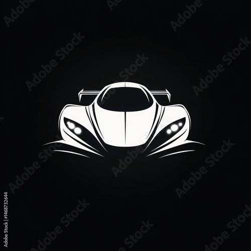 Abstract black and white vector background with hot tea or coffee pot and cup illustration icon design