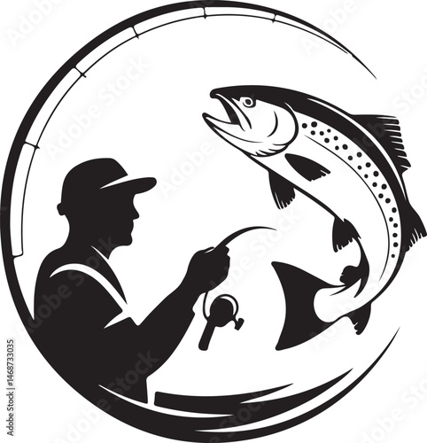 Fisherman Casting Line Silhouette

Fishing Boat on the Lake Vector Design

Underwater Fish Hunting Scene Silhouette

Spearfishing Adventure Silhouette Art

Fishing Rod and Catch Moment Vector