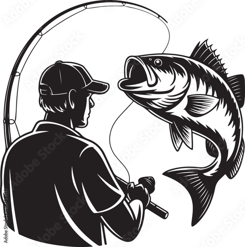 Fisherman Casting Line Silhouette

Fishing Boat on the Lake Vector Design

Underwater Fish Hunting Scene Silhouette

Spearfishing Adventure Silhouette Art

Fishing Rod and Catch Moment Vector