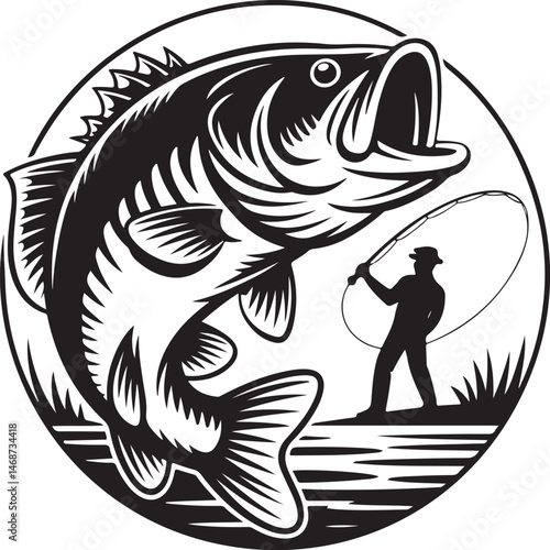 Fisherman Casting Line Silhouette

Fishing Boat on the Lake Vector Design

Underwater Fish Hunting Scene Silhouette

Spearfishing Adventure Silhouette Art

Fishing Rod and Catch Moment Vector