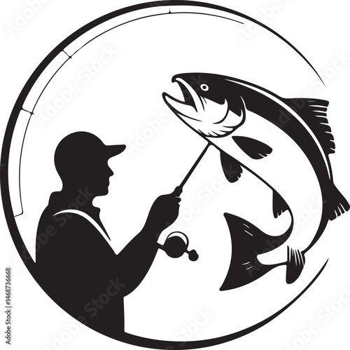 Fisherman Casting Line Silhouette

Fishing Boat on the Lake Vector Design

Underwater Fish Hunting Scene Silhouette

Spearfishing Adventure Silhouette Art

Fishing Rod and Catch Moment Vector
