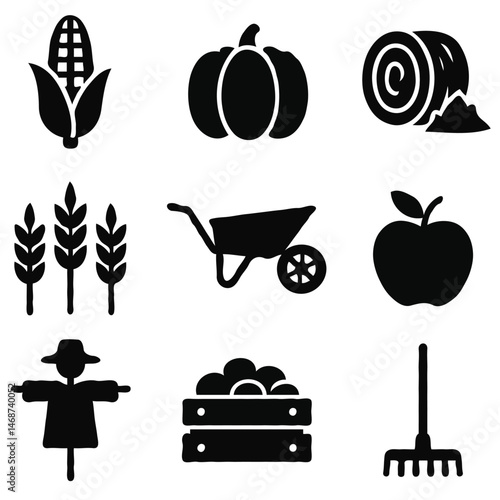 harvest icon set