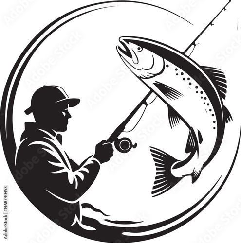 Fisherman Casting Line Silhouette

Fishing Boat on the Lake Vector Design

Underwater Fish Hunting Scene Silhouette

Spearfishing Adventure Silhouette Art

Fishing Rod and Catch Moment Vector