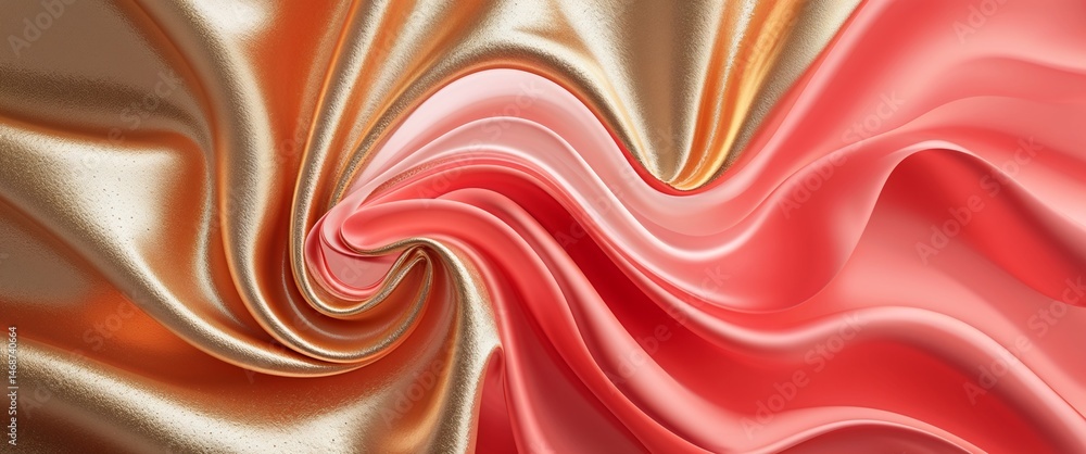 Obraz premium Colorful champagne gold and electric coral color abstract background