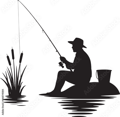 Fisherman Casting Line Silhouette

Fish Caught Mid-Jump Vector Scene

Fishing Boat Adventure Silhouette

Spearfishing in Action Silhouette

Calm Lake Fish Hunt Vector Design