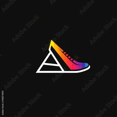Vector illustration warning sign symbol black or black and white background with red ribbon or flag for high voltage risk