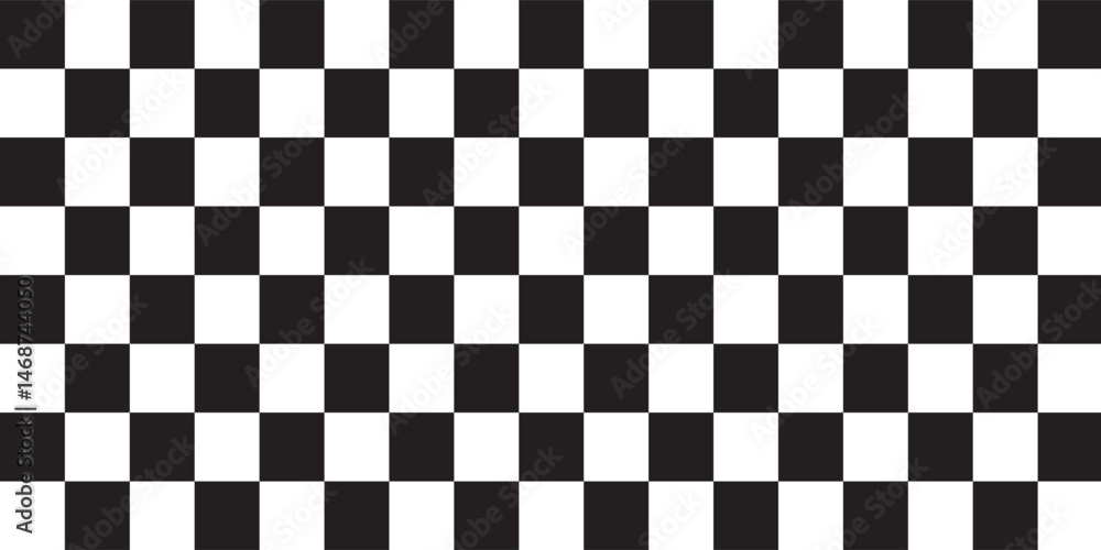 Fototapeta premium Black and white checkered pattern, Checkerboard seamless pattern