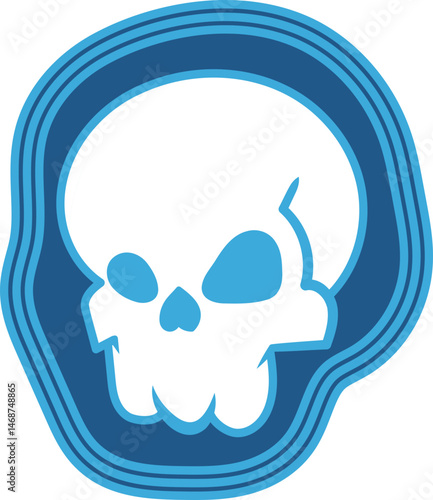 Variant of Cool and Scary Skull Illustration