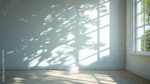 Light and shadow patterns on a light-toned wall.