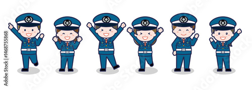いろいろな人物セット_喜び_警備員