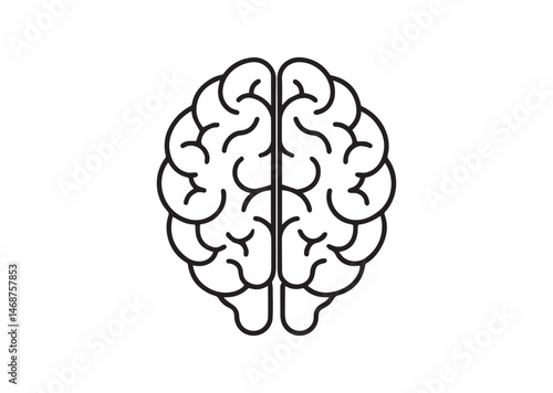 Mental Health Design, Mental Brain Silhouette Vector