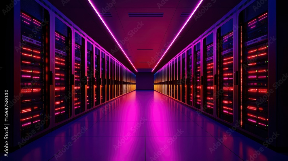 Futuristic server room