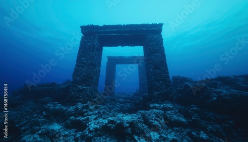 Underwater ancient ruins