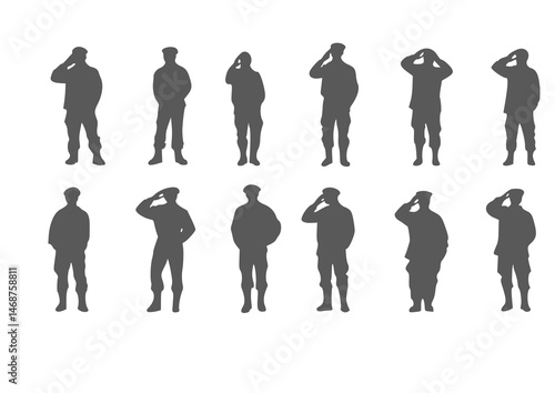 A lineup of police silhouettes salutes with strength and pride in front of a garage stacked with confiscated goods. Their stance reflects resilience, symbolizing the power and reliability