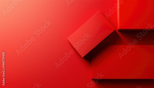 Obraz na płótnie Red geometric shapes on background w salonie