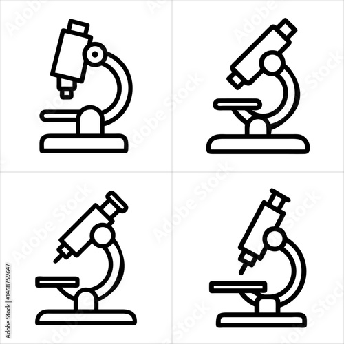 microscope icon set
