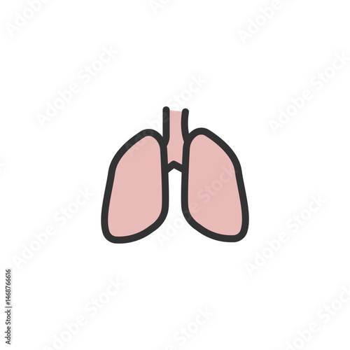 lungs icon design