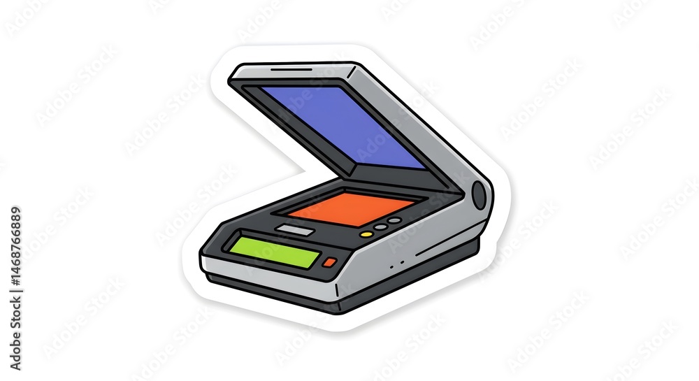 Cartoon Scanner Illustration Cartoon Scanner Illustration