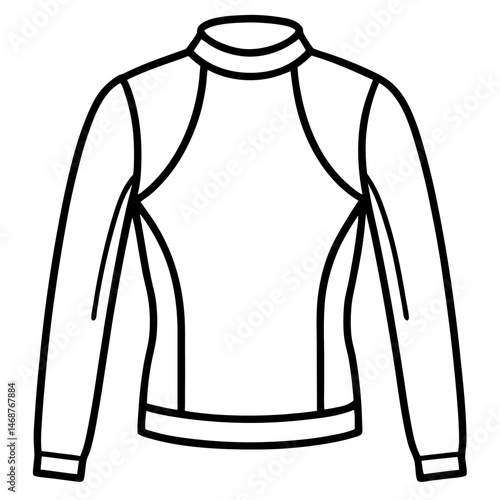 Minimal Rash Guard Vector on White Background