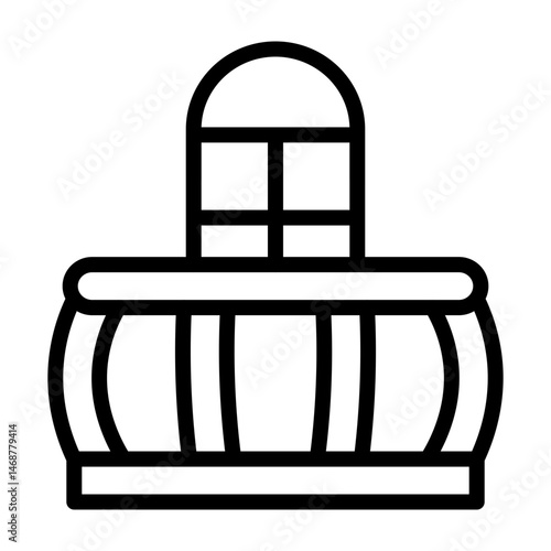 Balcony View Vector Line Icon Design