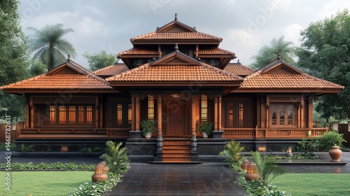 Magnificent Kerala Style Wooden House Design