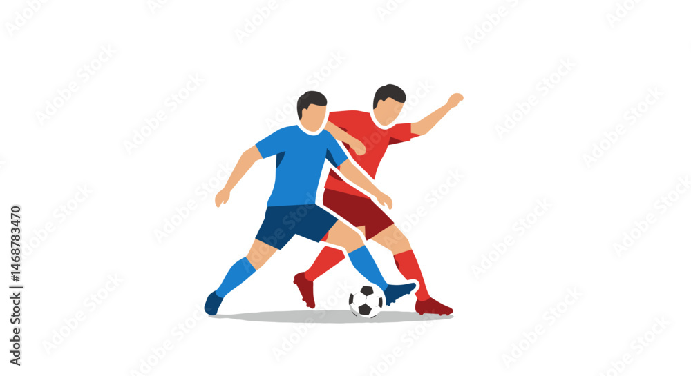Soccer player in blue uniform kicking a red ball action shot Soccer player in blue uniform kicking a red ball action shot