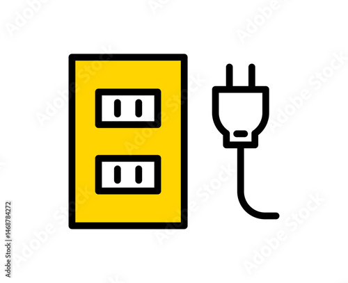 コンセントのピクトグラムアイコン