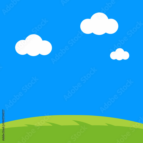 landscape with clouds sky hills vecor illustration background
Keywords: