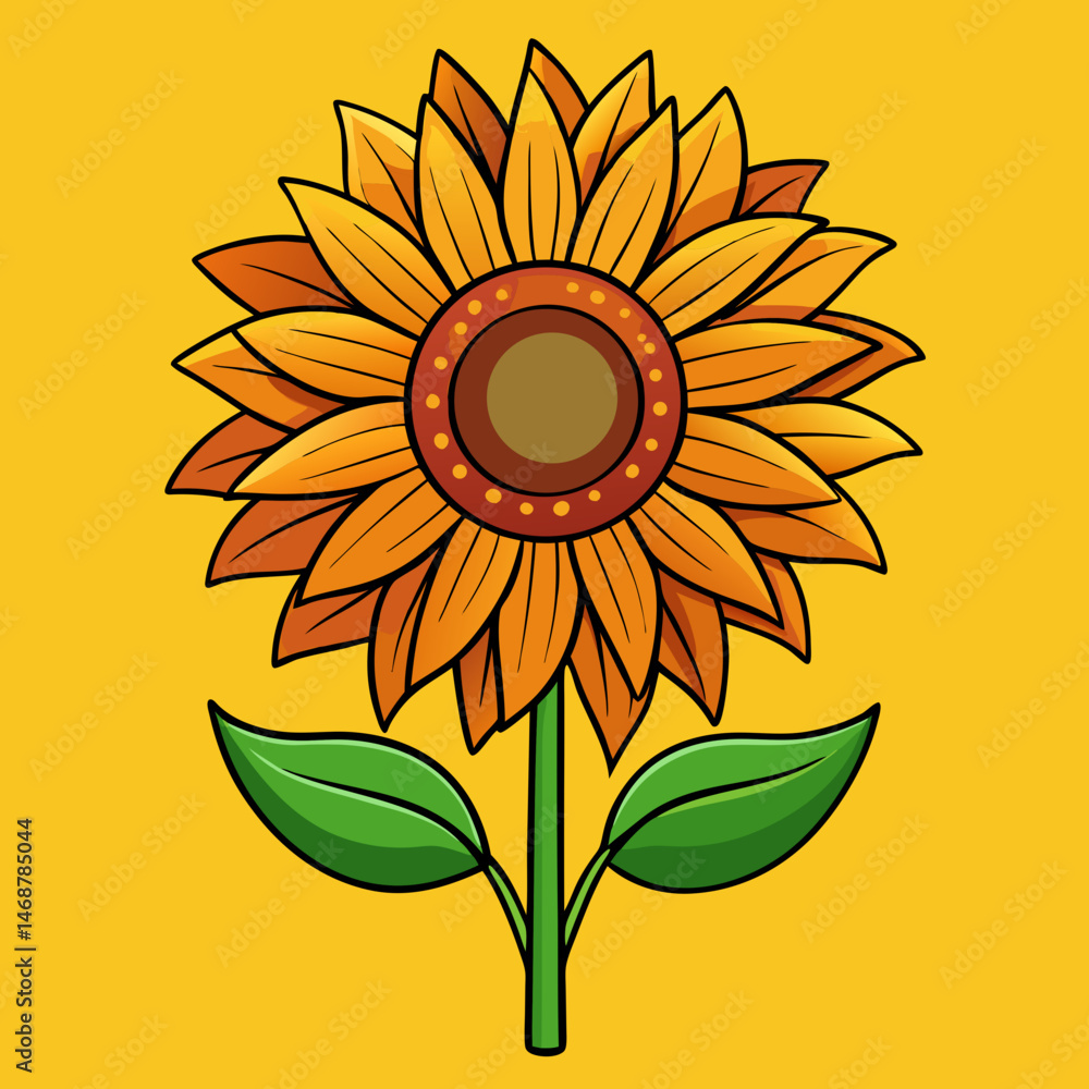 Fototapeta premium sunflower on a white background