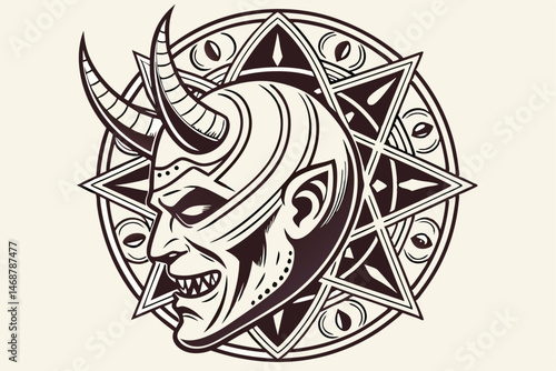 102 ornate,intricate,detailed,demonic,mask,horns,geometric,occult,esoteric,dark,gothic,digital art,mystical,fantasy