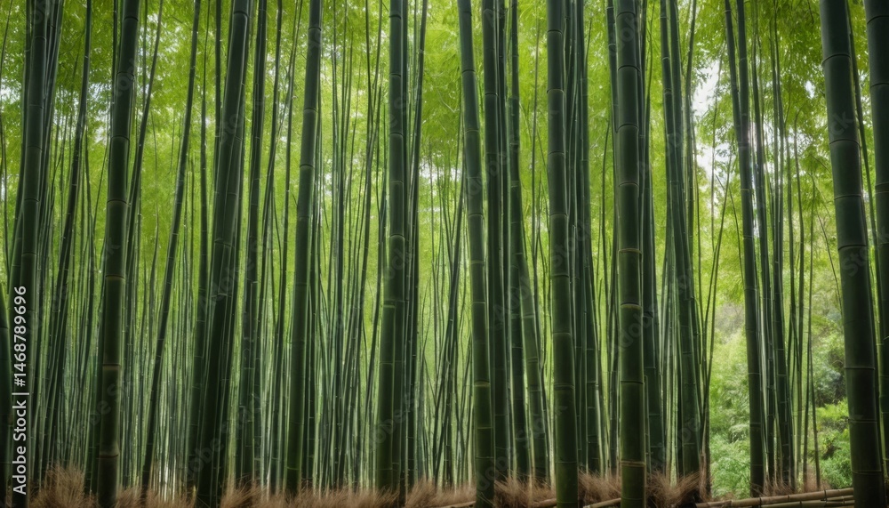 Serene Bamboo Forest: A Tranquil Escape in Lush Green Serene Bamboo Forest: A Tranquil Escape in Lush Green