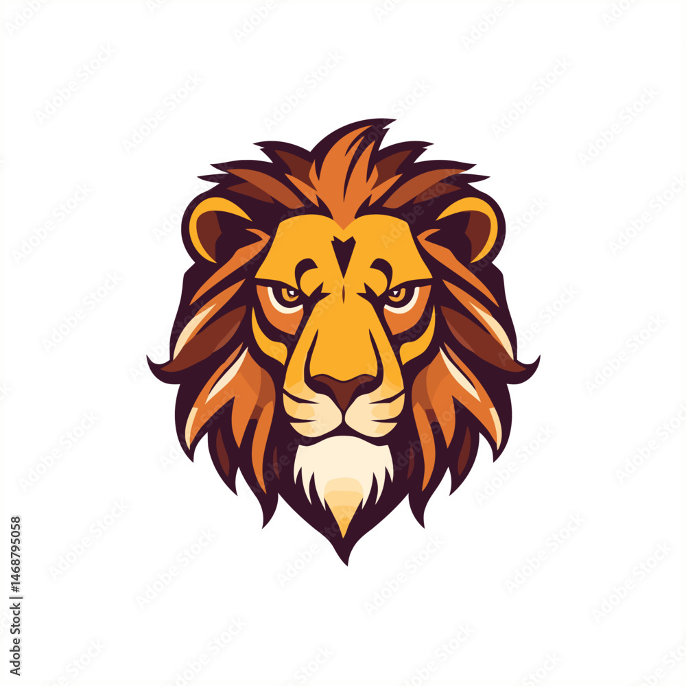 Fototapeta premium Lion Head Adobe Illustrator Artwork