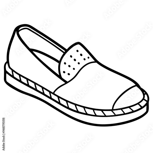 Simple Espadrilles Vector on White