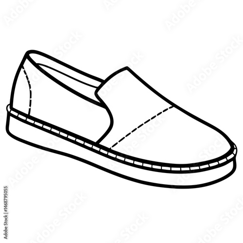 Simple Espadrilles Vector on White