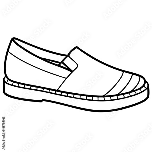 Simple Espadrilles Vector on White