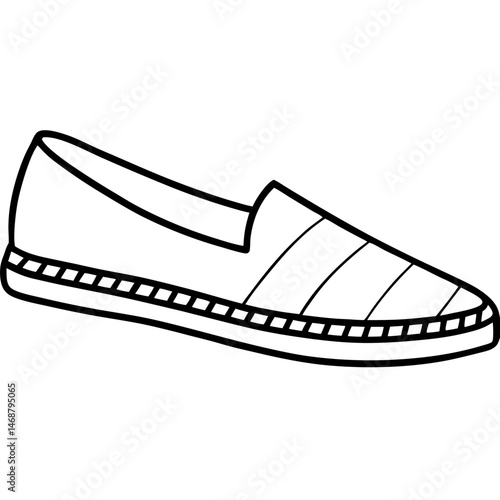 Simple Espadrilles Vector on White
