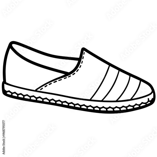 Simple Espadrilles Vector on White
