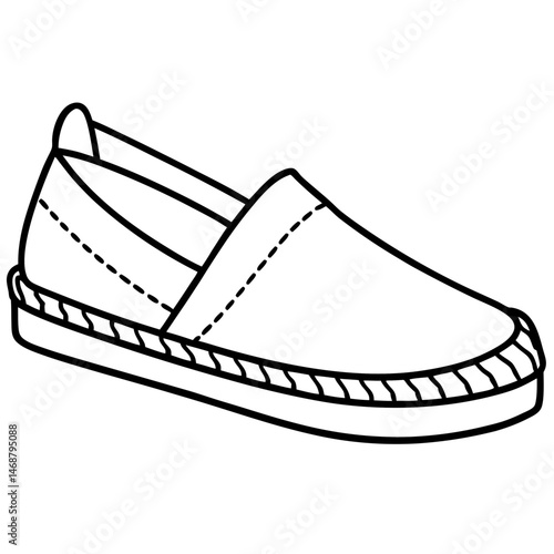 Simple Espadrilles Vector on White