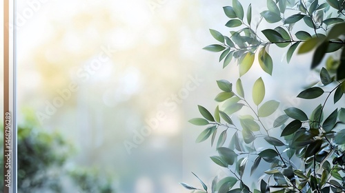Wallpaper Mural Sunlight through window, plants, blurred background, peaceful scene, home decor Torontodigital.ca