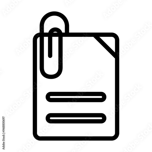 Attachment Vector Line Icon Design