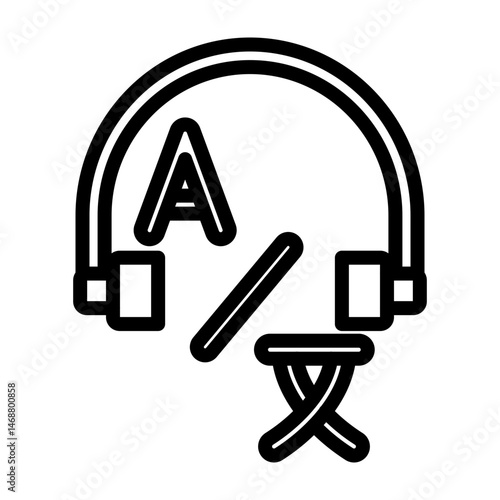 Interpreter Icon Vector Line Icon Design