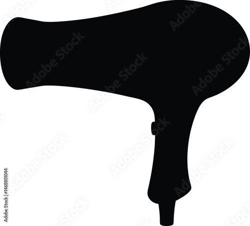 Hair dryer silhouette vector, Hair dryer icon