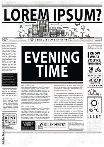 Newspaper Template And The Daily News Layout Design