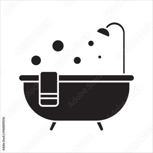 Bathtub icon. for mobile concept and web design. vector illustration on white background