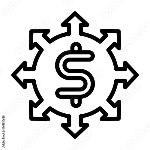 DeFi (Decentralized Finance) Vector Line Icon Design
